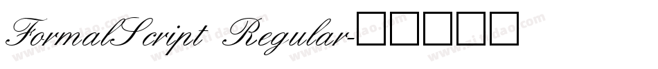FormalScript Regular字体转换